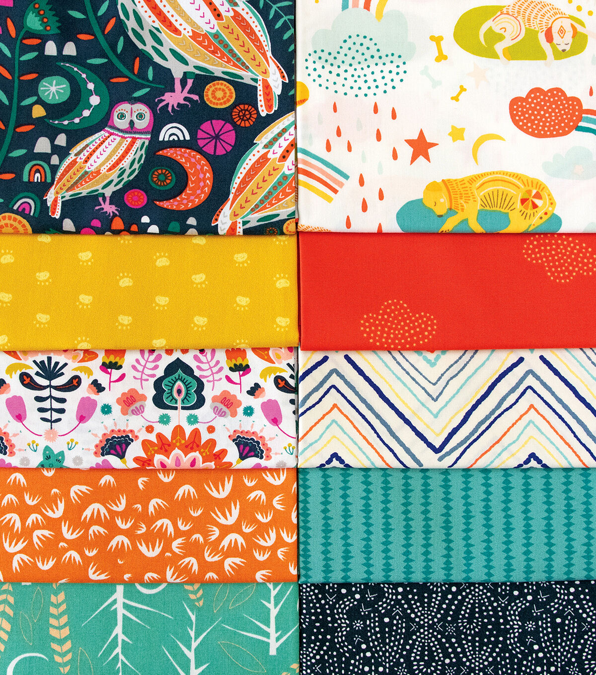 Art Gallery Fabrics Jessica Swift 10Pc Color Master Cotton Fabric Quarter Bundle